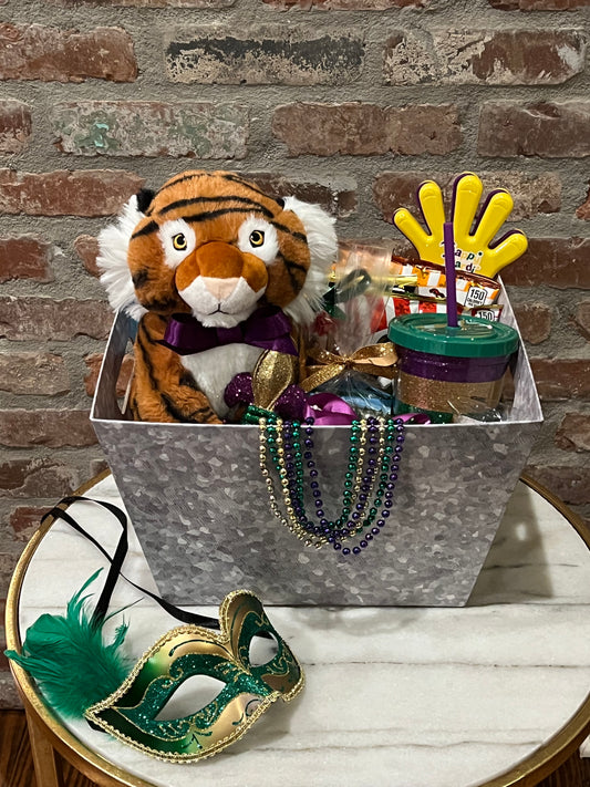 Large Mardi Gras Green Mask Box 3