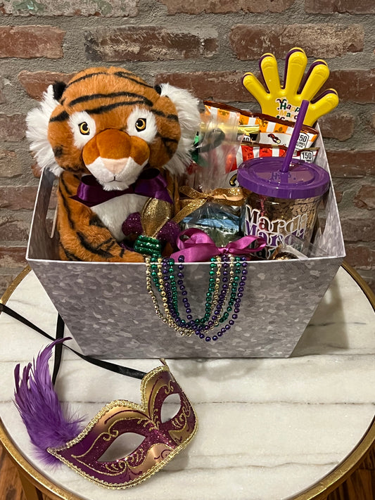 Large Mardi Gras Purple Mask Box 3