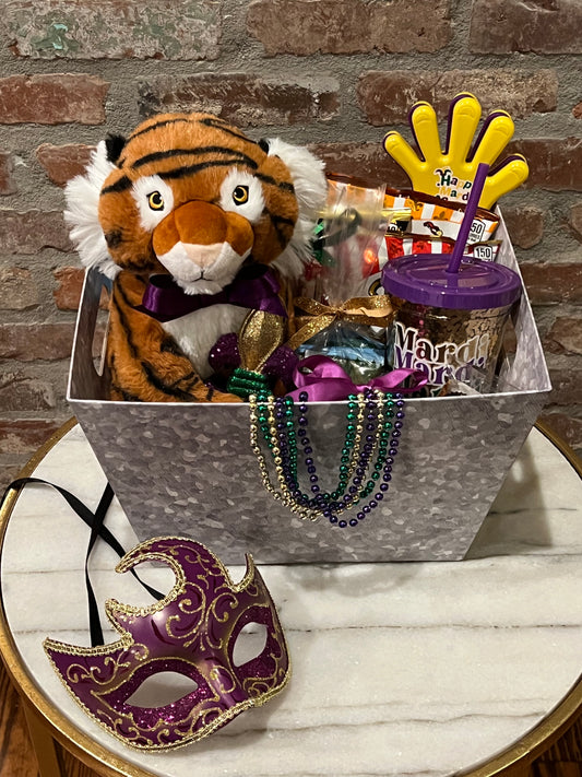 Large Mardi Gras Purple Mask Box 4