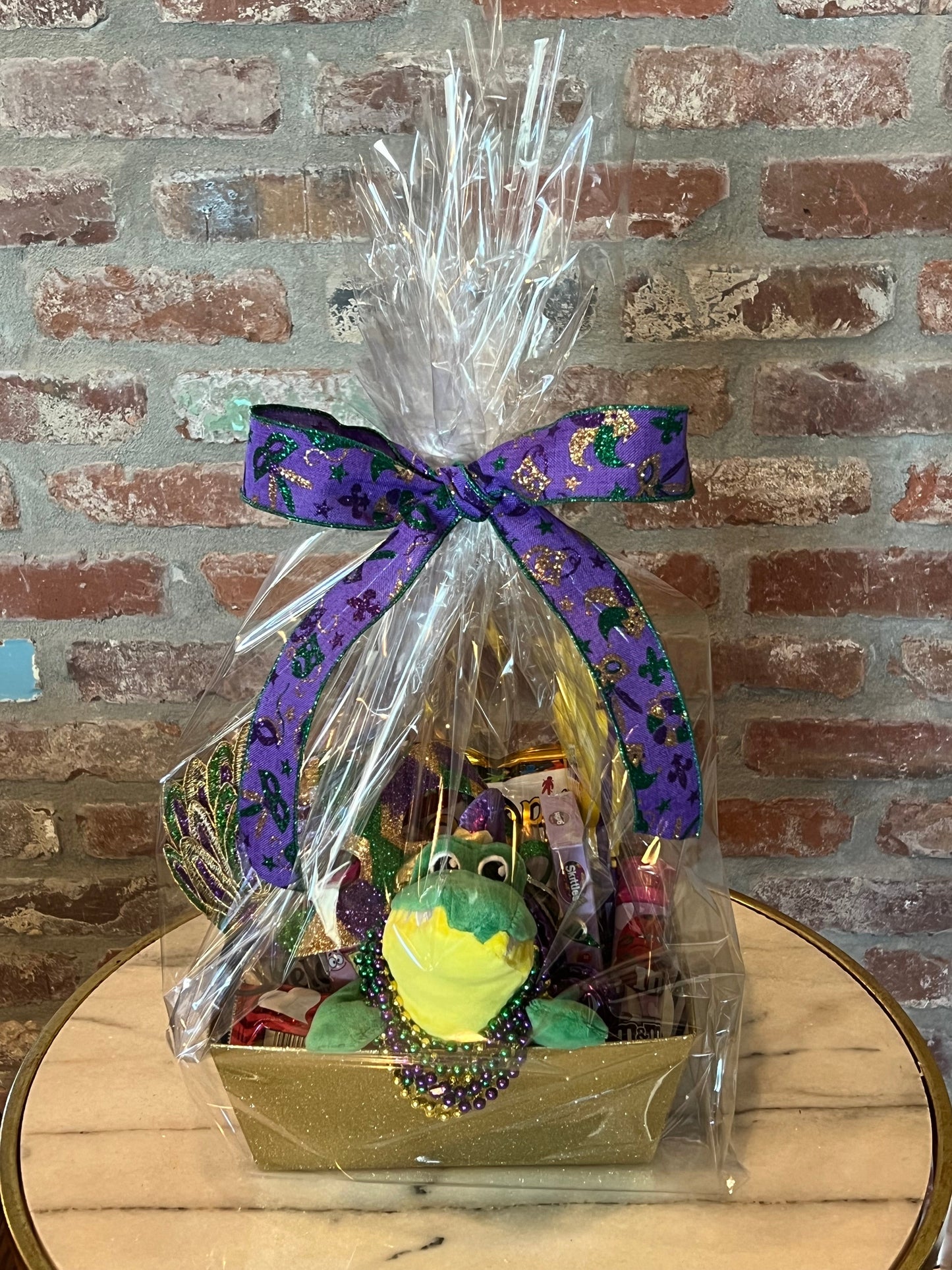 Large Mardi Gras Green Mask Box