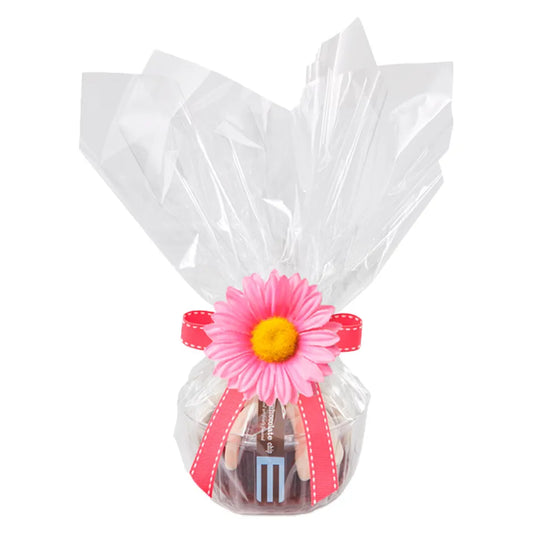 “POP UP” - Single Bundtlet Tower with Purple Ribbon & Yellow Daisy