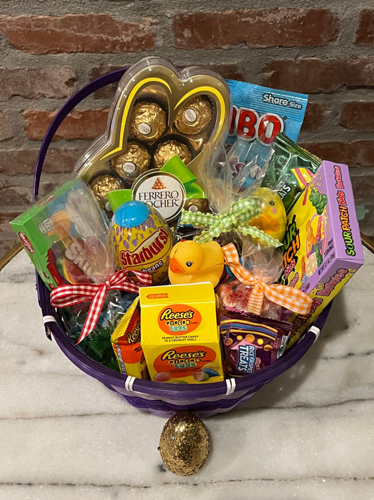Easter Ferrero Rocher Bunny Purple Basket