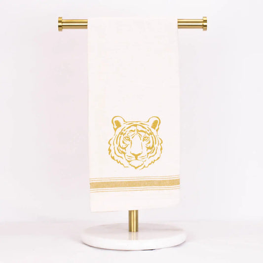 Get Em Tiger Hand Towel Cream/Gold 20x28