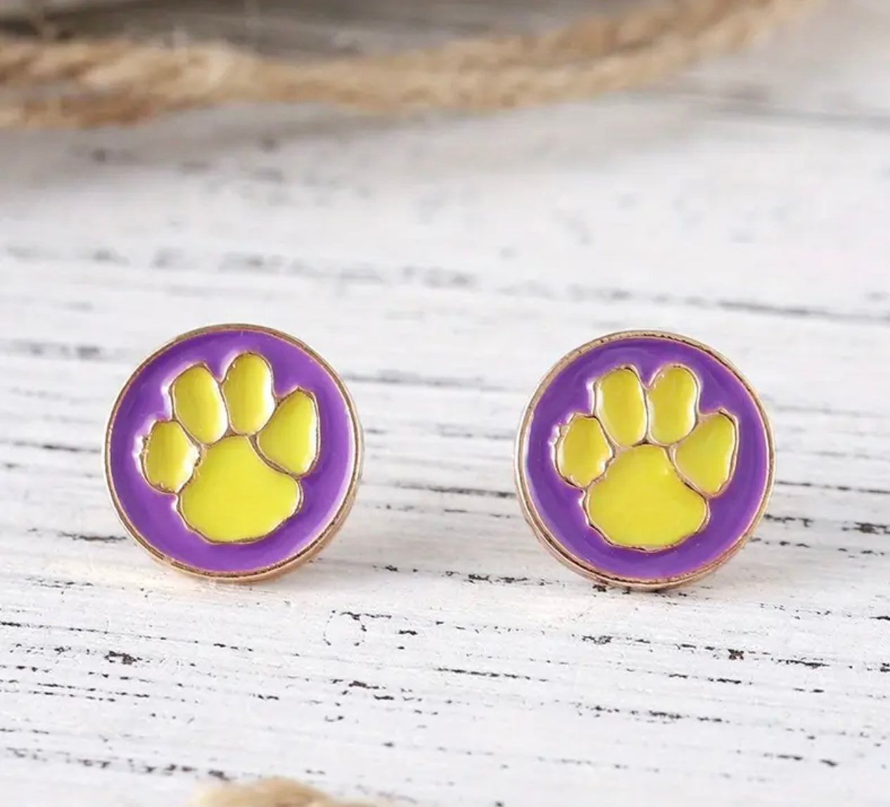 Tiger Paw Stud Earrings