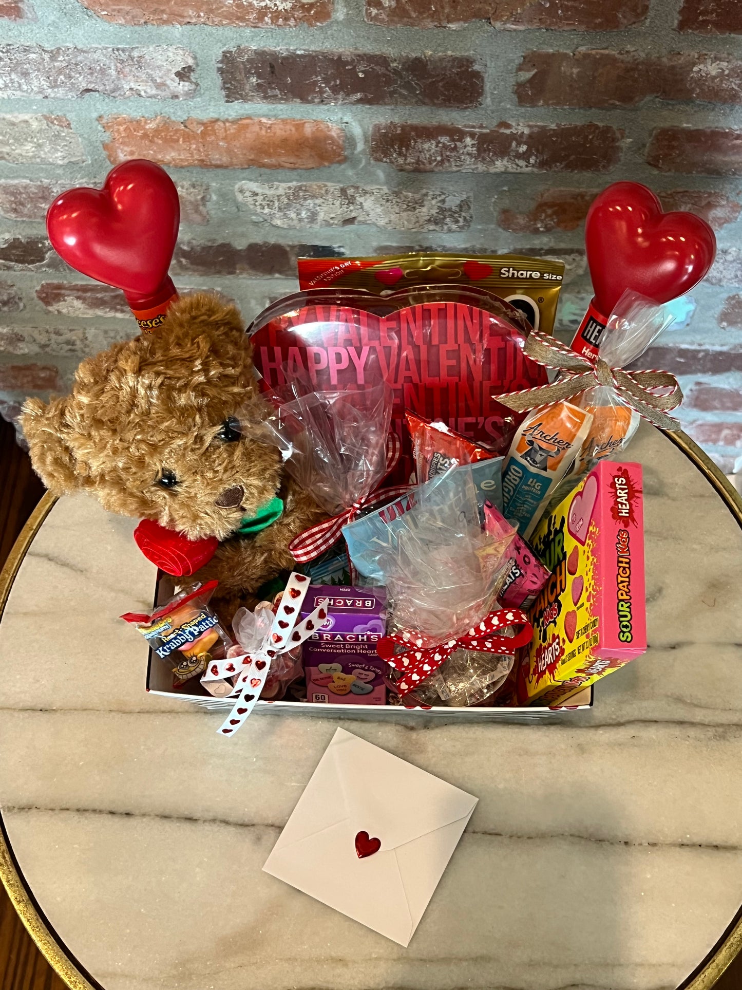 Valentine’s Day Brown Bear with a Rose Petit Box