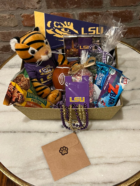 LSU Tiger Mascot Petit Birthday Box with Bundtlet