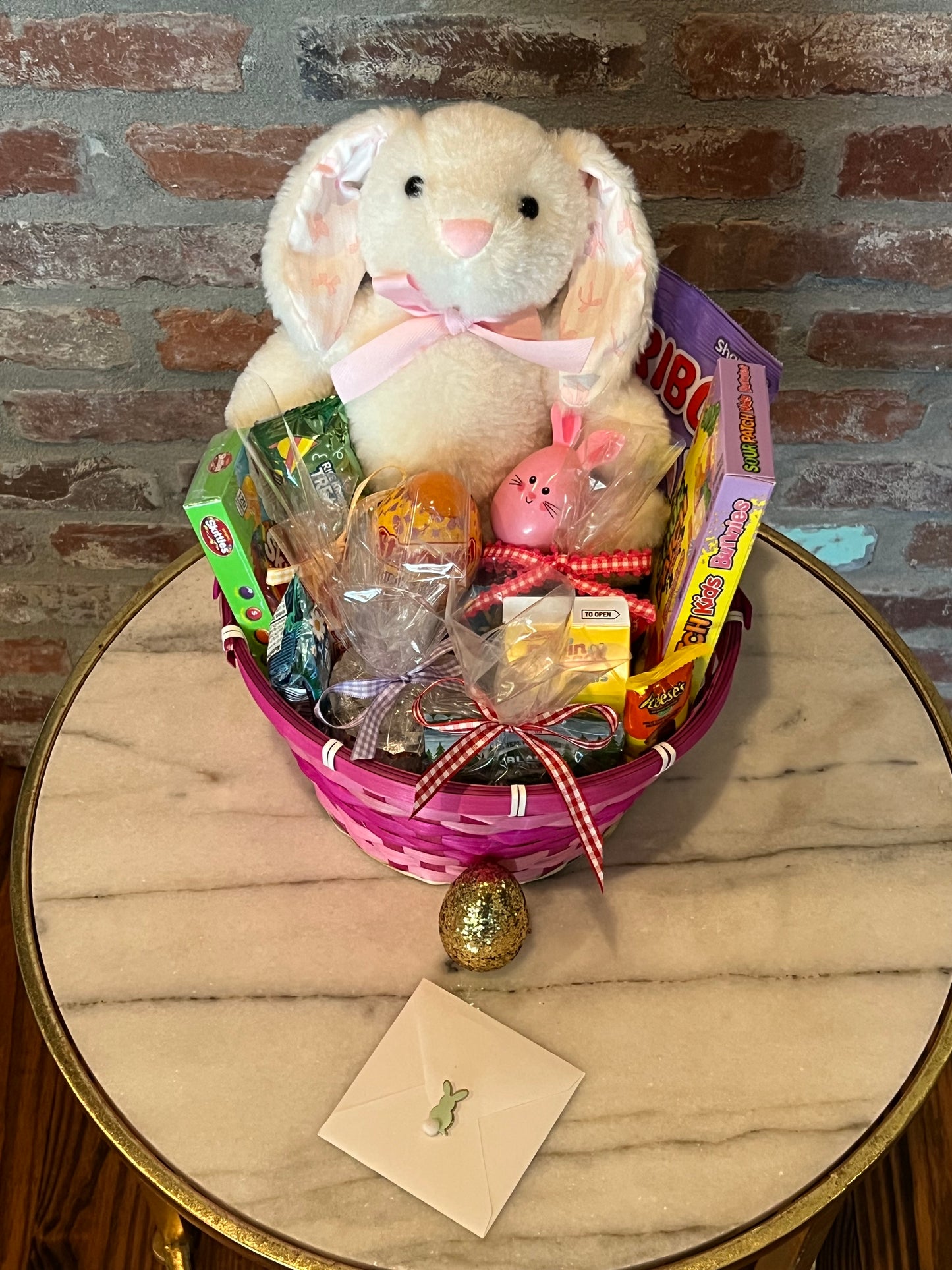 White Bunny Basket