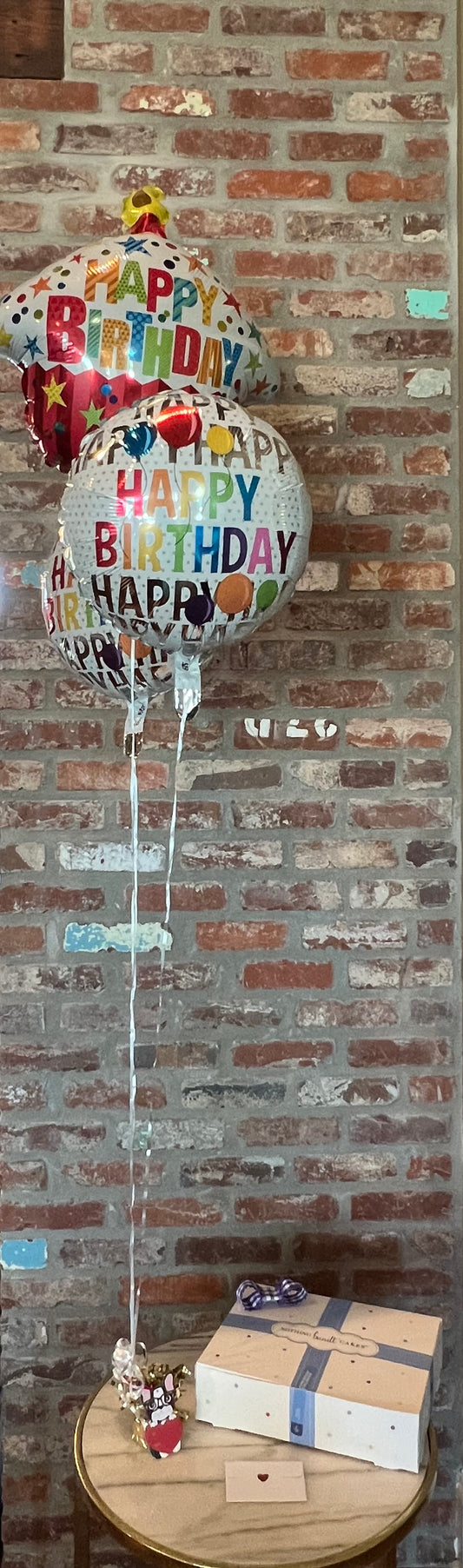 Happy Birthday Box - Dozen Bundtinis and 3 Balloons