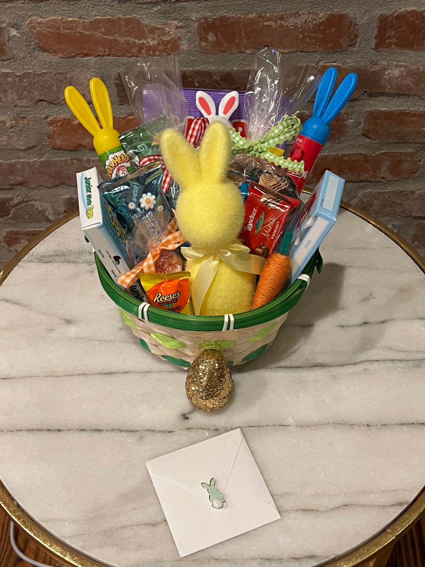 Mini Yellow Bunny Basket