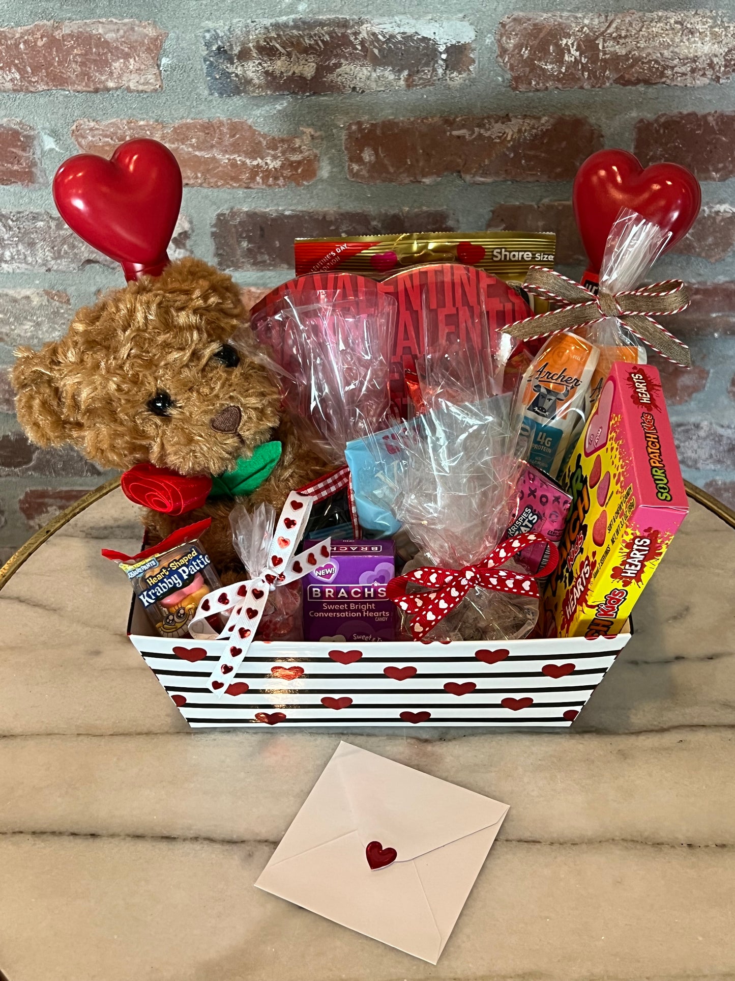 Valentine’s Day Brown Bear with a Rose Petit Box
