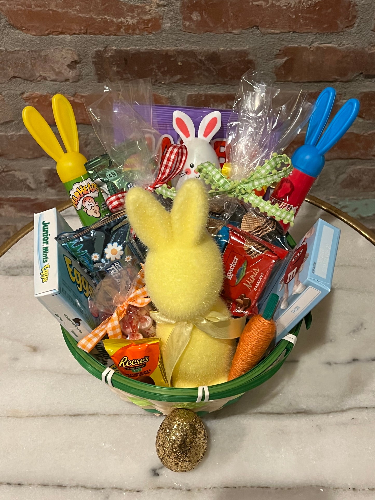 Mini Yellow Bunny Basket