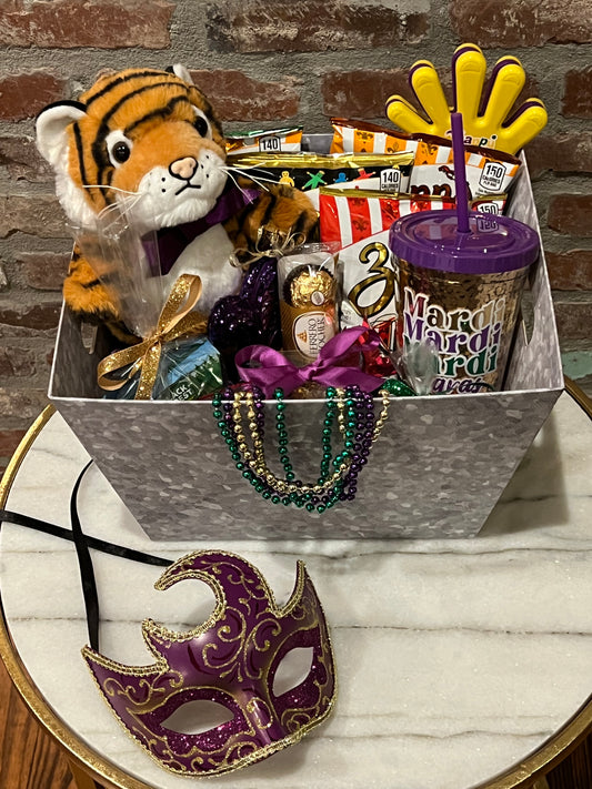 Large Mardi Gras Purple Mask Box 2