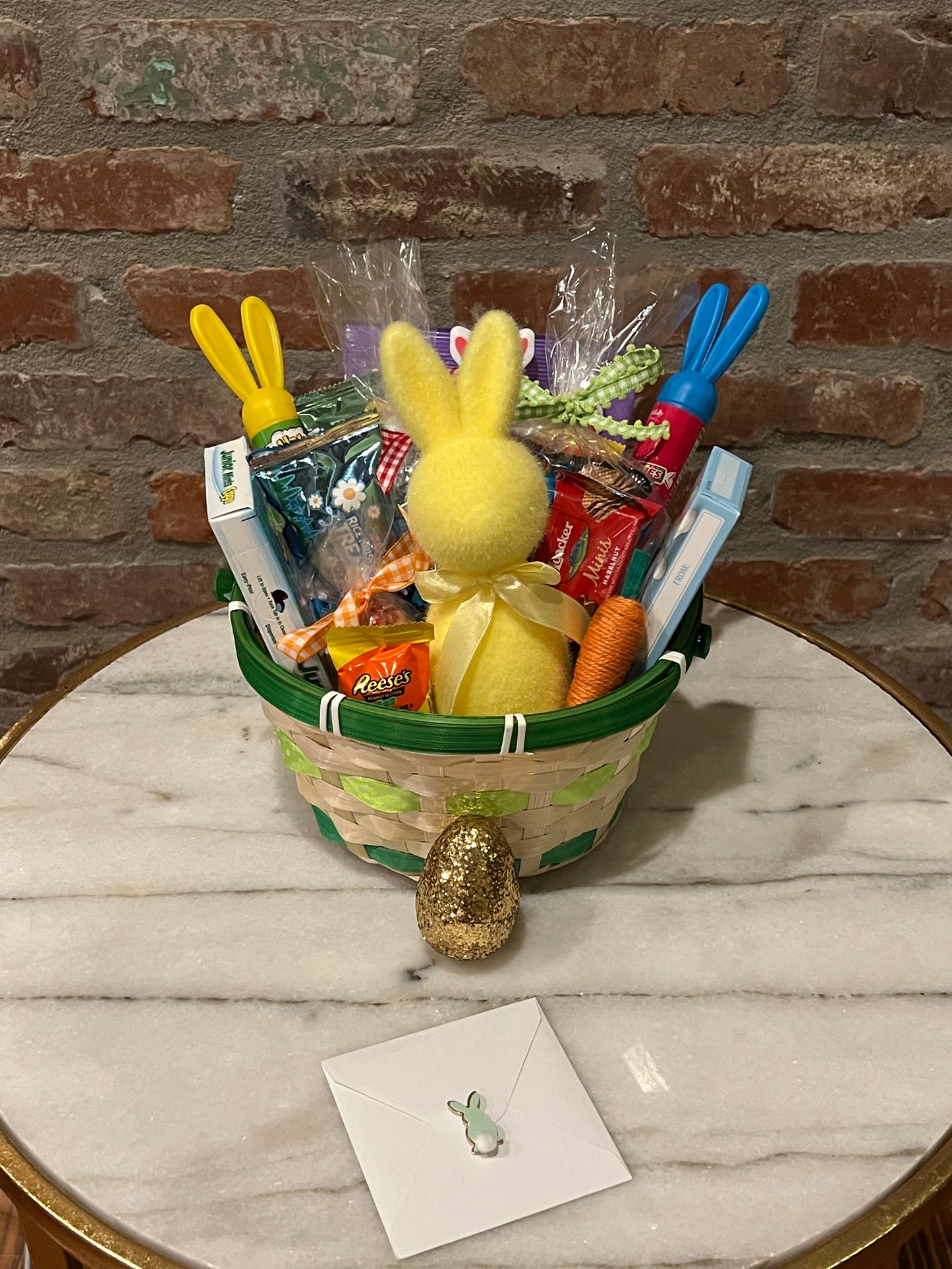 Mini Yellow Bunny Basket