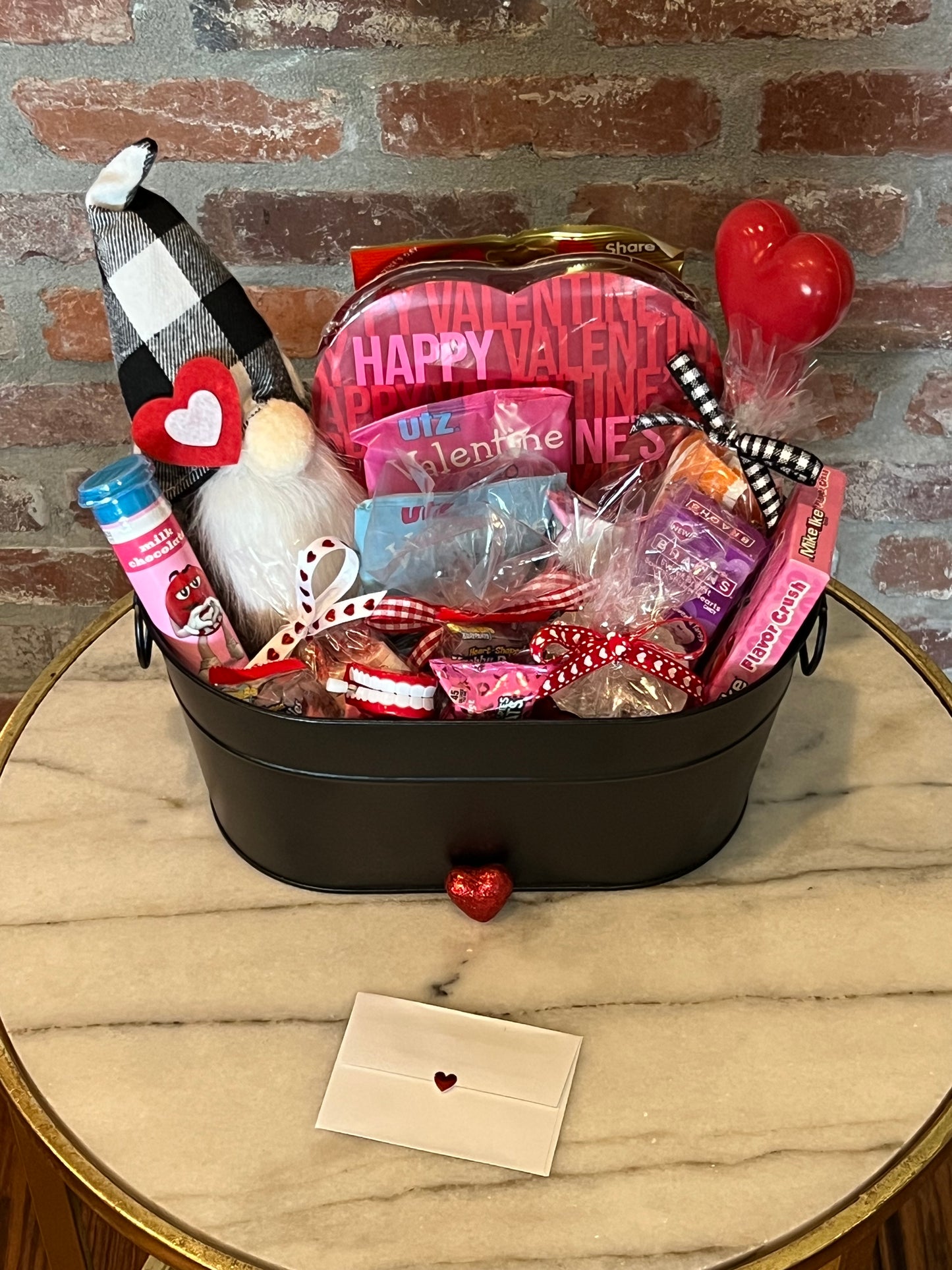 Valentine’s Day Black & White Gnome Box