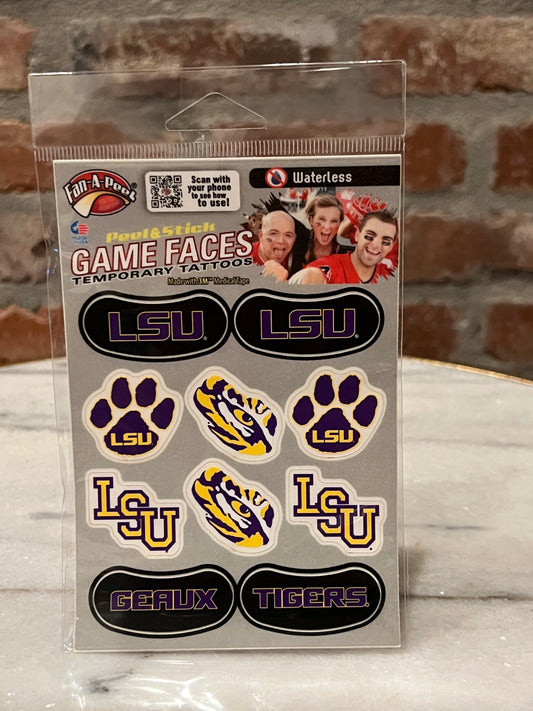 LSU Variety Temporary Tattoos