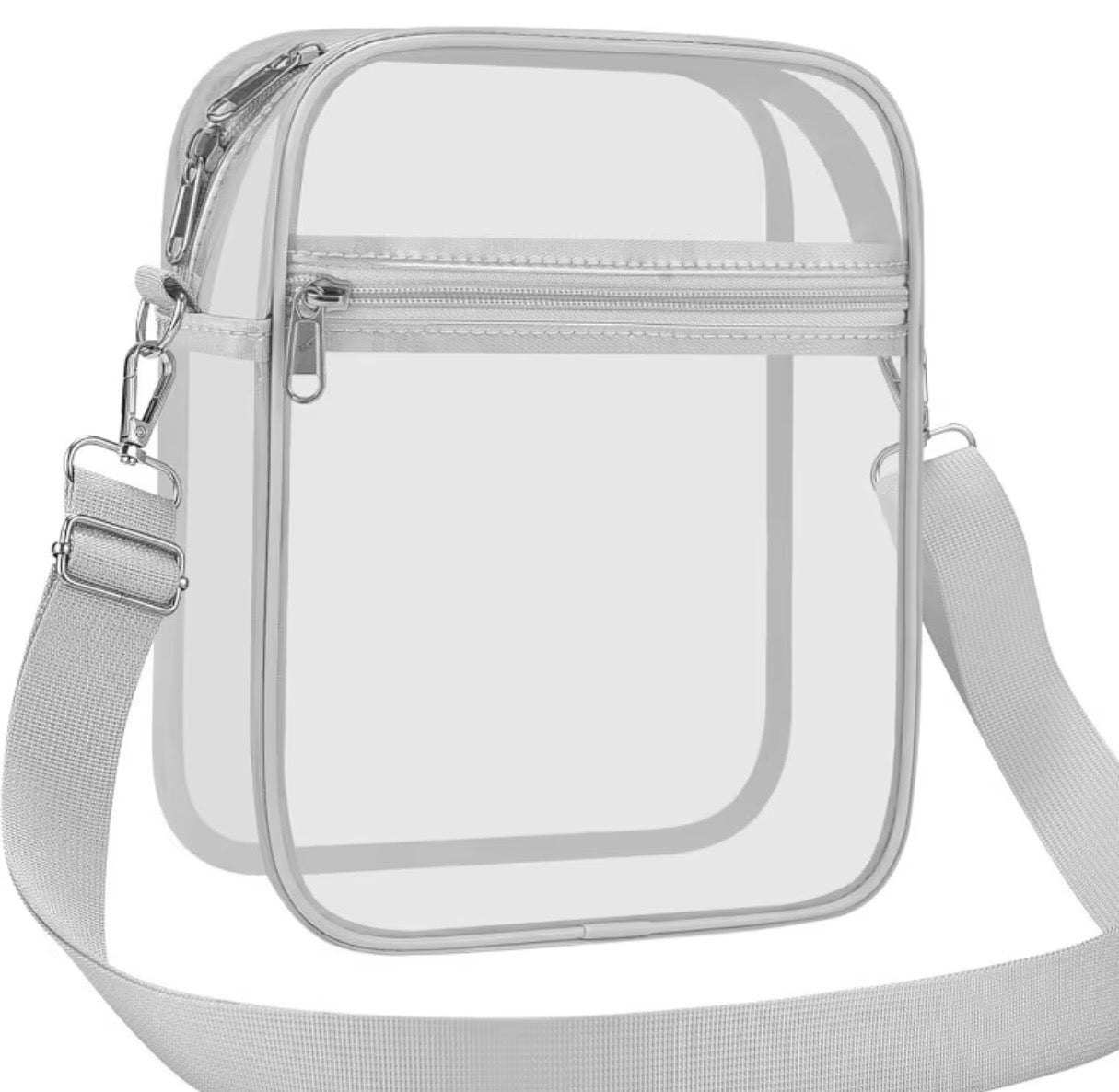 Clear White Purse with Strap