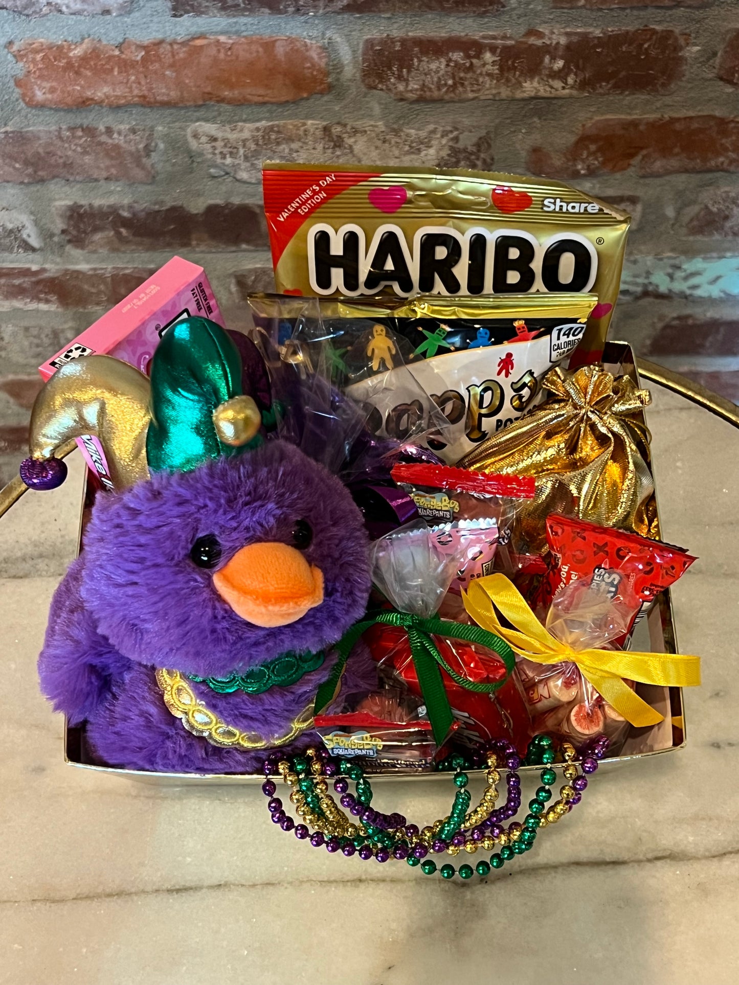 Mardi Gras Petit Purple Jester Duck Box
