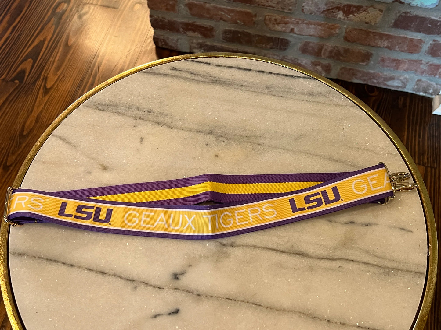 Reversible Patterned Shoulder Strap - LSU