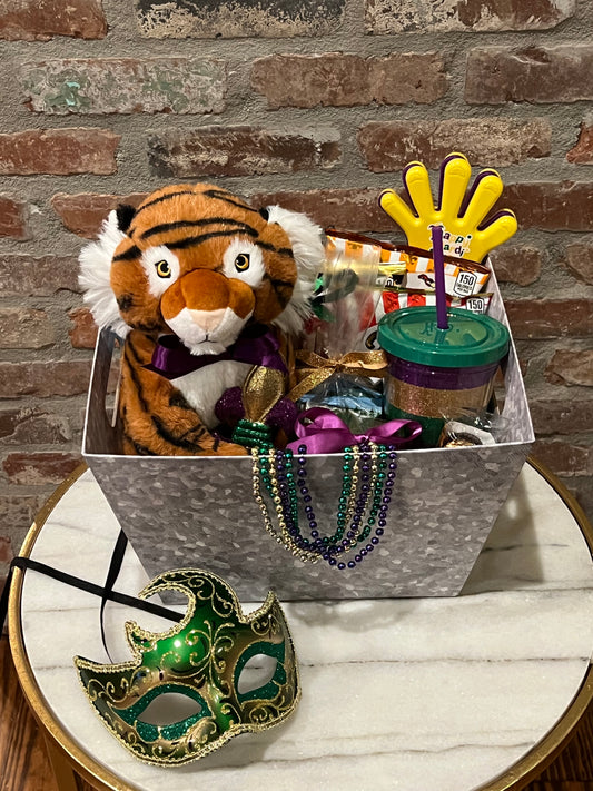 Large Mardi Gras Green Mask Box 4