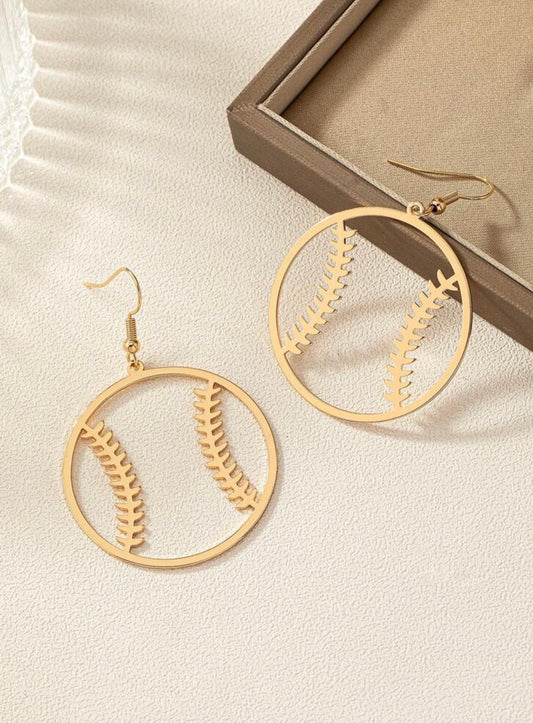 Baseball Hollowed Earrings