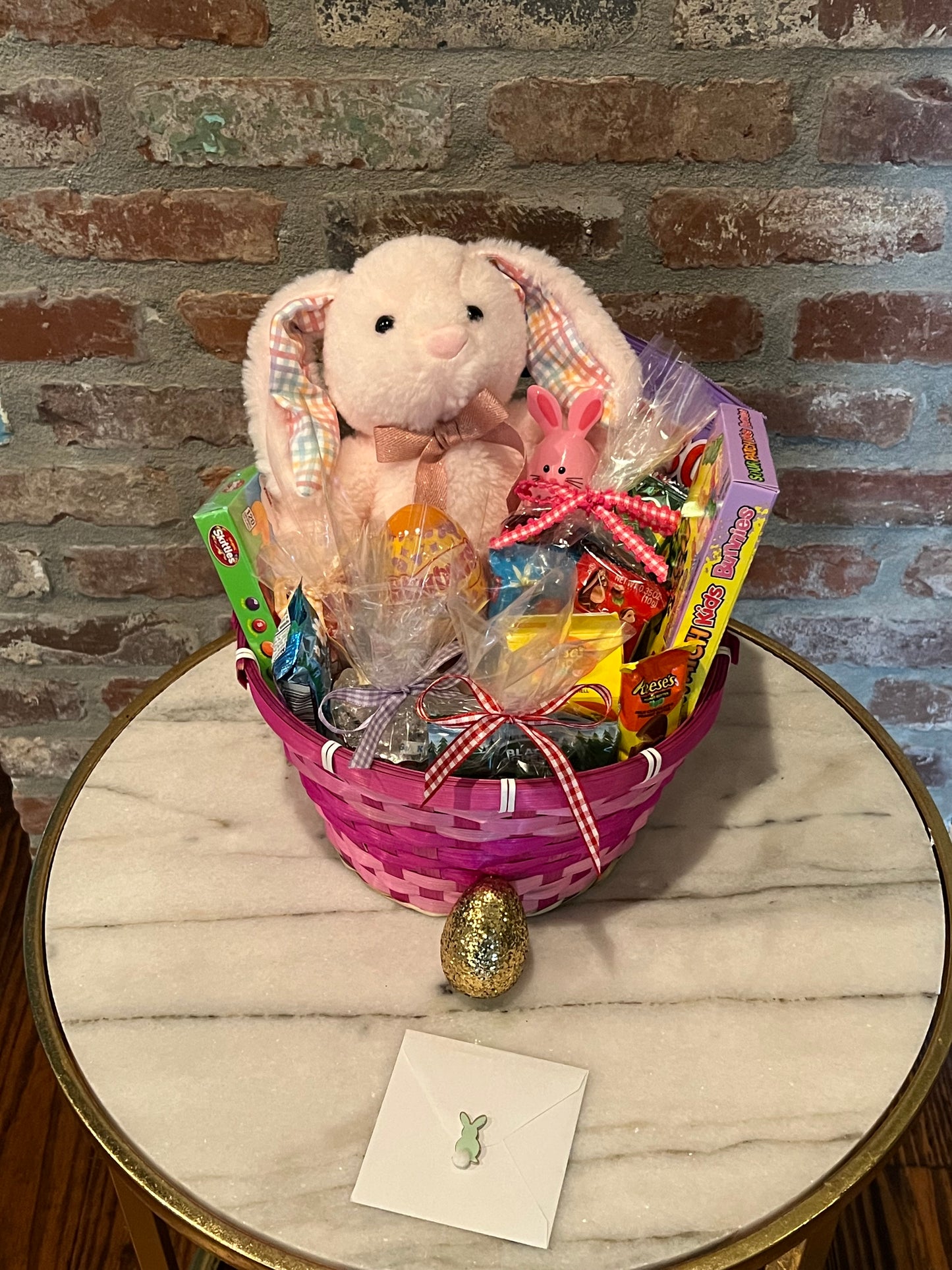 Pink Bunny Basket