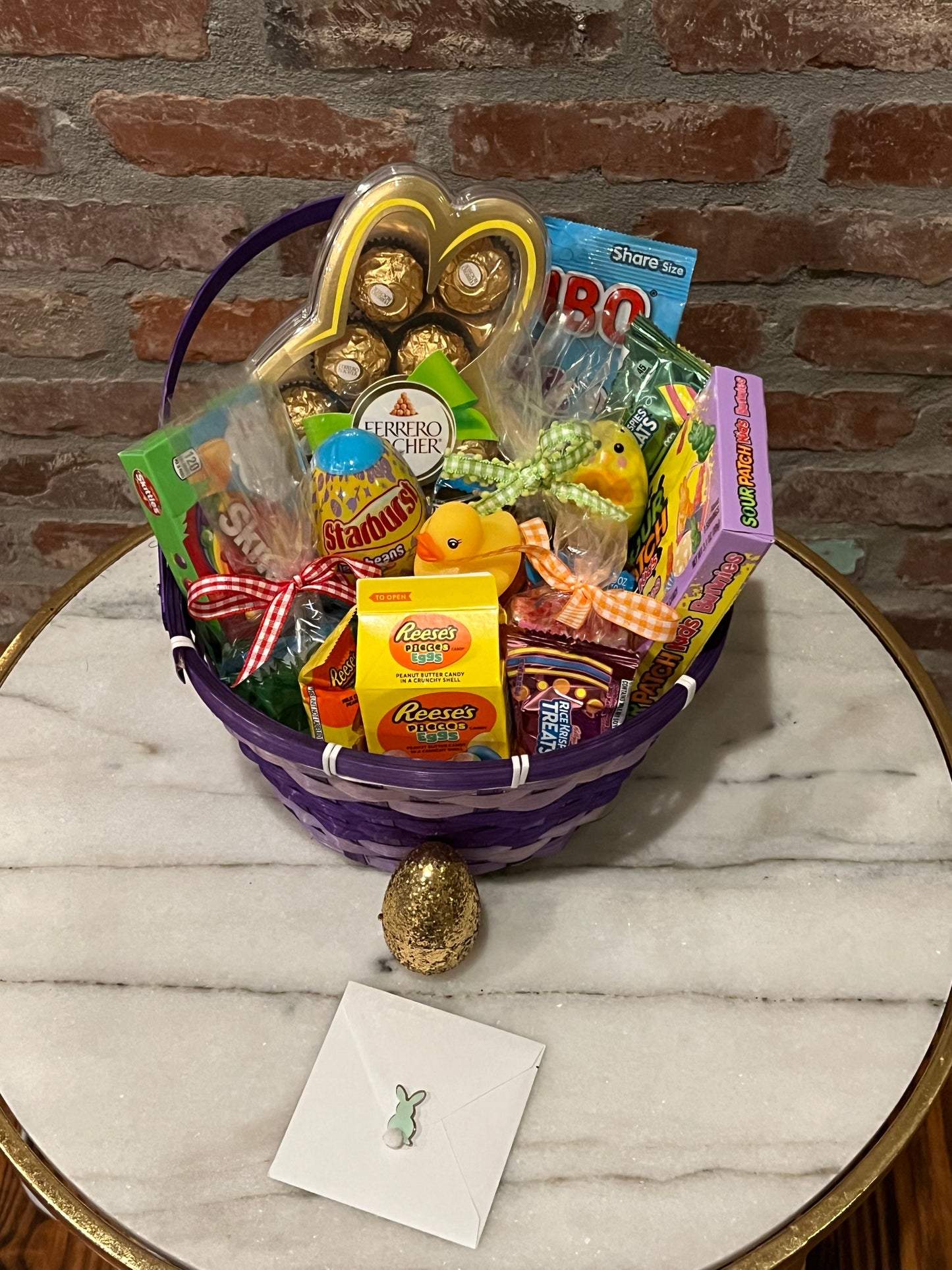 Easter Ferrero Rocher Bunny Purple Basket