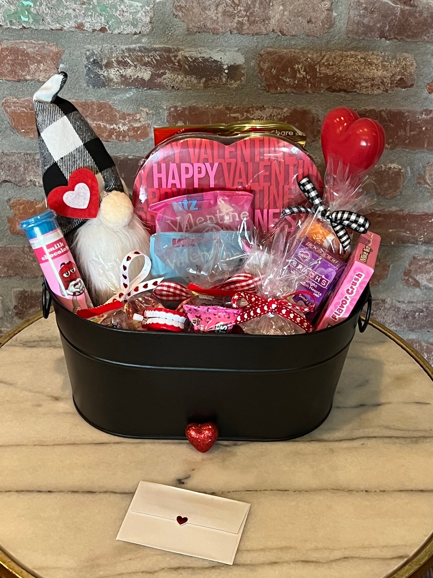 Valentine’s Day Black & White Gnome Box