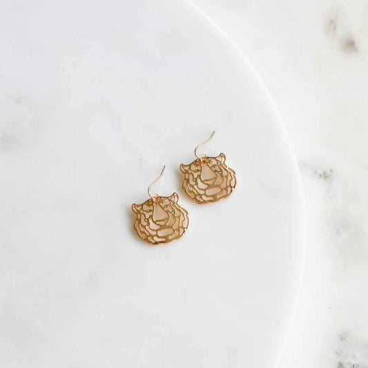 Bengal Earrings Gold 1"