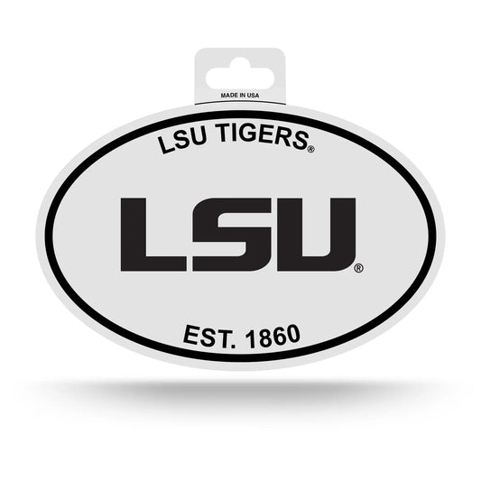 NCAA LSU Tigers Black & White Oval Sticker