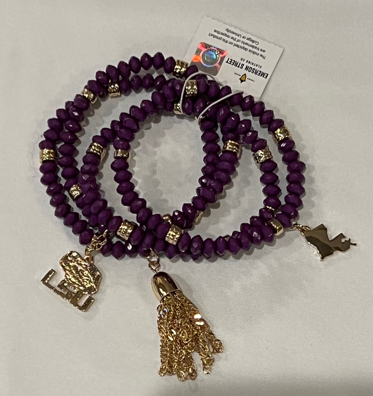 LSU Tigers Shelby Stretch Bracelet